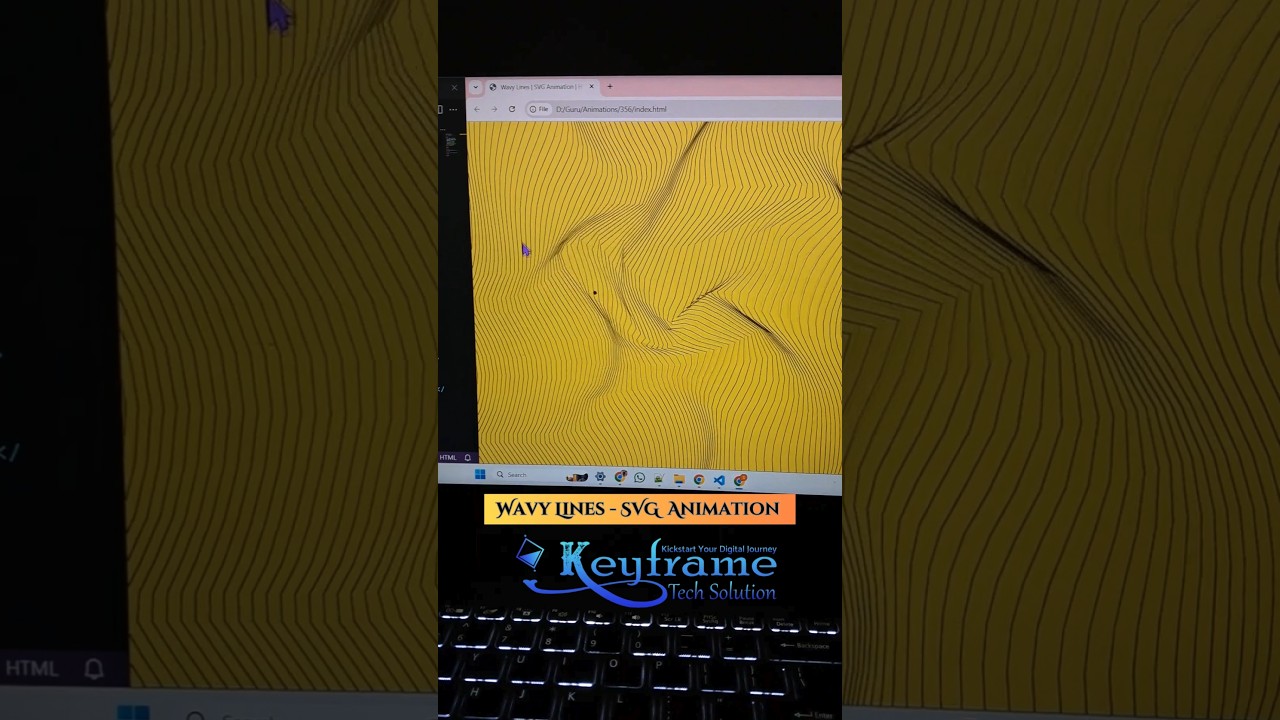 Wavy Lines | SVG Animation | HTML CSS and JavaScript #trending #youtubeshorts