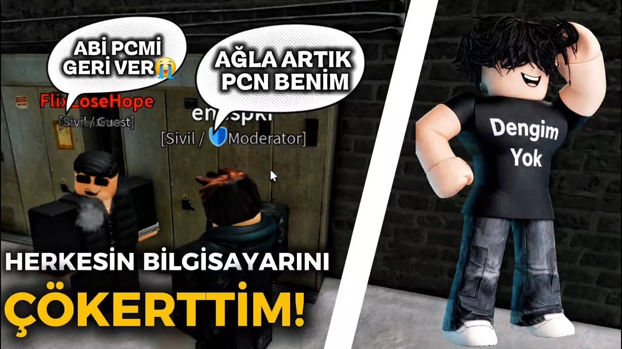 HİLE AÇAN ÇOCUĞUN BİLGİSYARINI ÇÖKERTTİM - Roblox Esenyurt Roleplay Troll