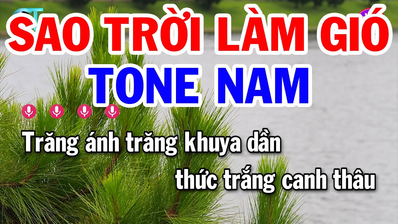 Karaoke Sao Trời Làm Gió Tone Nam ( F#m ) Nhạc Sống Mới Hay | Tạp Hóa Karaoke