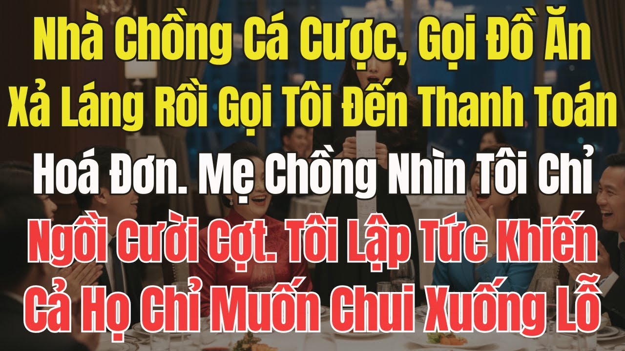 Nhà Chồng Cá cược, Đặt Món Xả Láng Rồi Gọi Tôi Trả Tiền – Tôi Khiến Cả Nhà Họ Chỉ Muốn Chui Xuống Lỗ