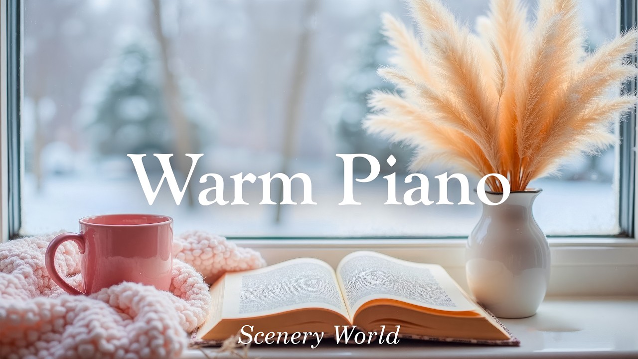 겨울 끝자락 더 포근한 몽글몽글 감성 피아노 플리 🤍 듣기만 해도 마음이 녹는 연주 - Warm Piano | Scenery World
