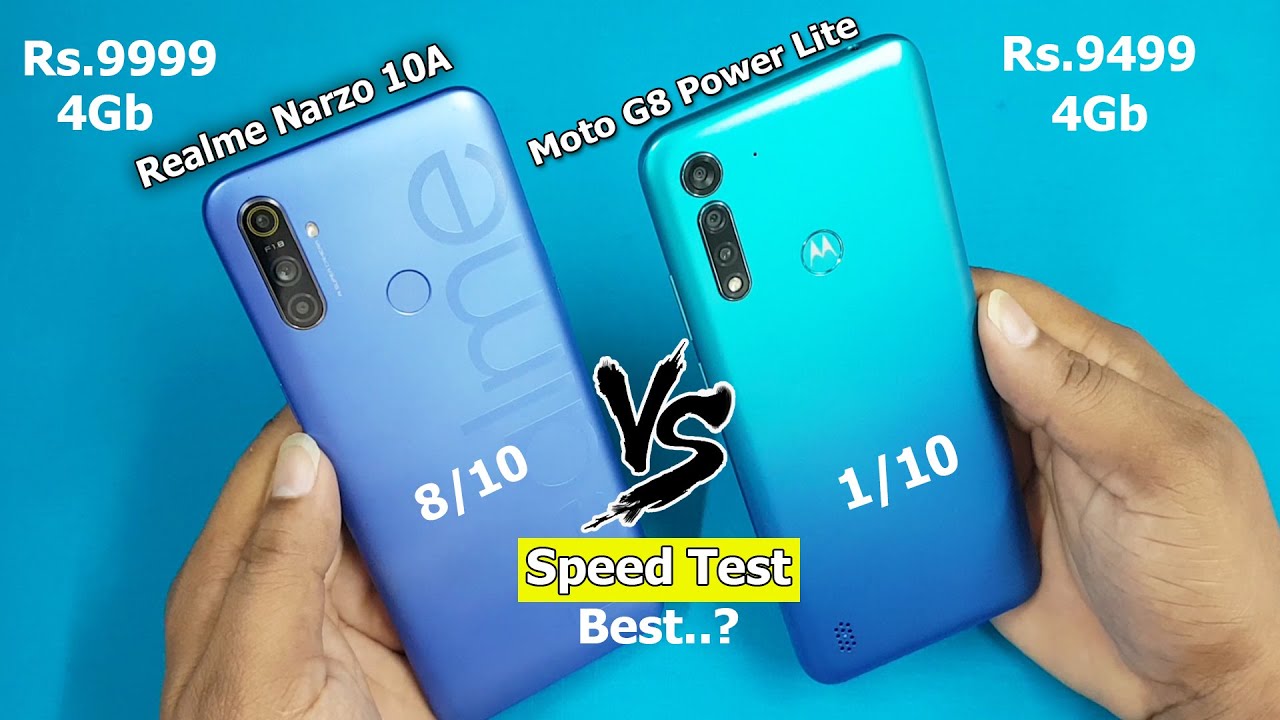 Realme Narzo 10A vs Moto G8 Power Lite Speed Test | Comparison | Antutu Benchmark Scores
