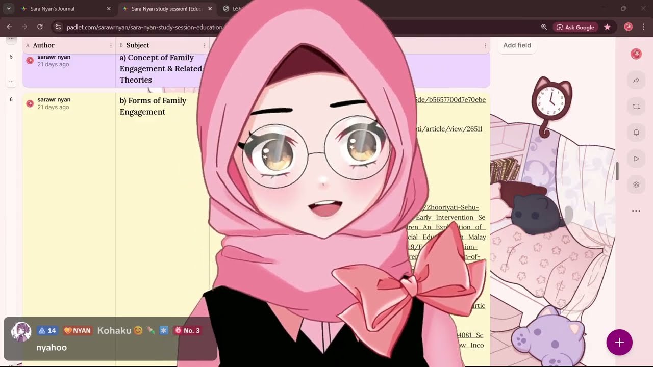Sara trying to figure forms of family engagement (Study stream)