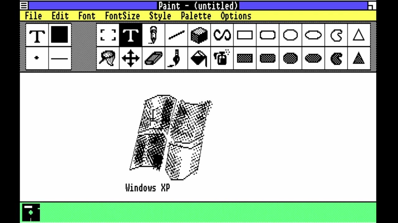 Drawing Windows Logos on The FIRST Version Of Windows (1.01) Tutorial (Windows 1.01 And XP Logos)