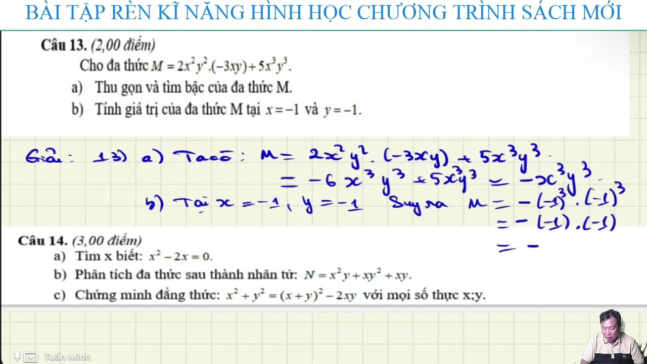 Đề thi Toán 8 giữa kì 1/tmttuan