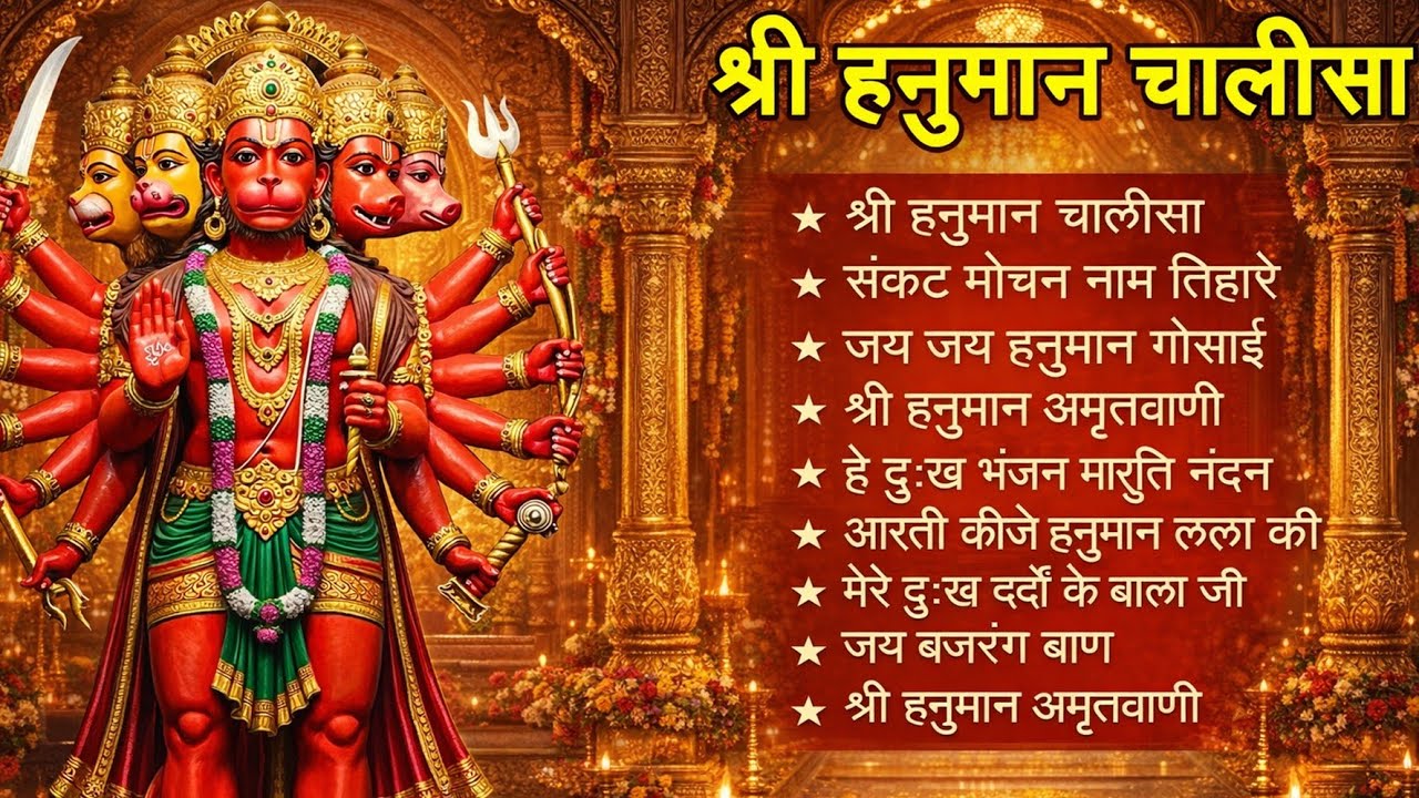 श्री हनुमान चालीसा 🌺🙏 shree hanuman chalisa original video 🙏🌺 gulshan kumar hariharan full hd 