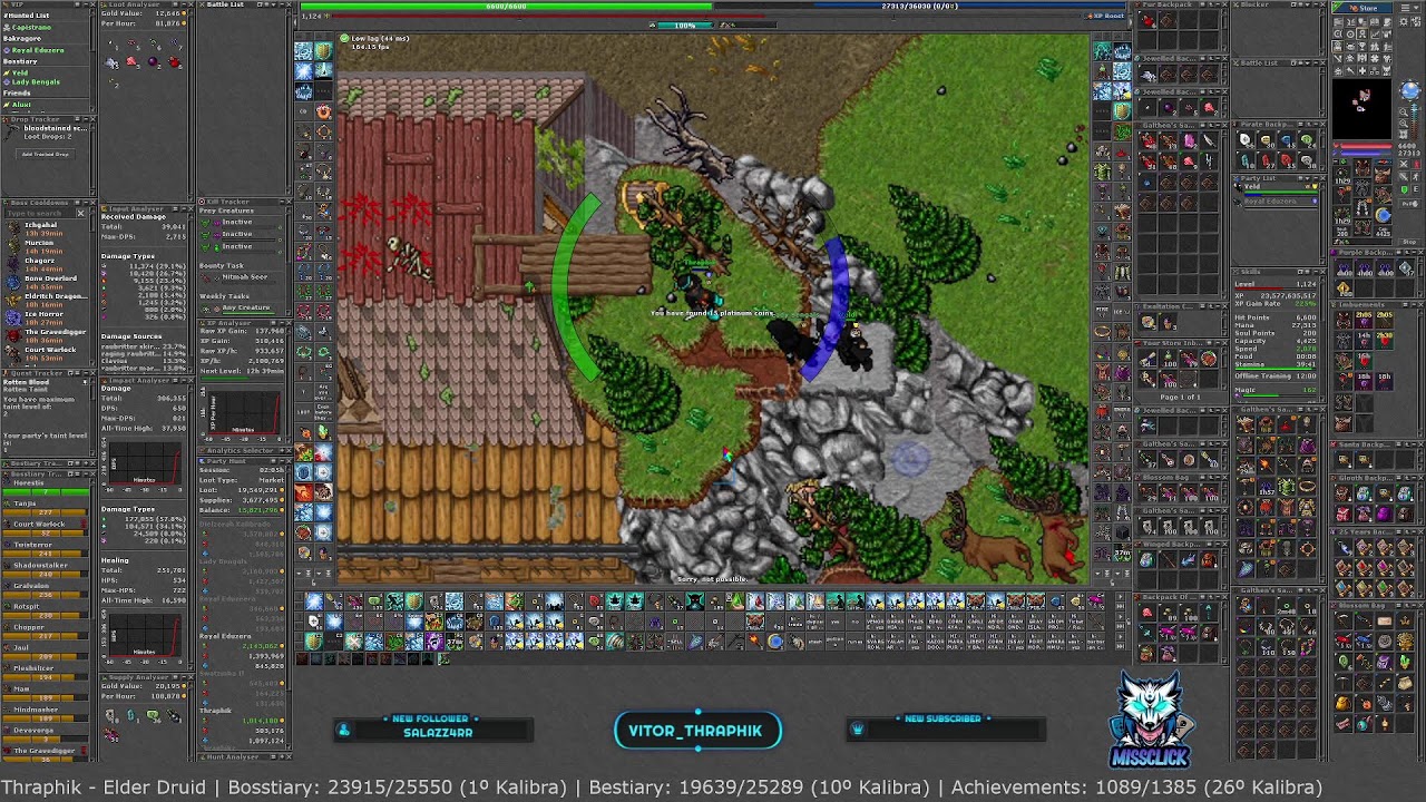 Tibia - Global - Kalibra - ED 1000 | TOP: Bosstiary: 1º | Bestiary: 6º | Achiev: 18º (Ranks Kalibra)