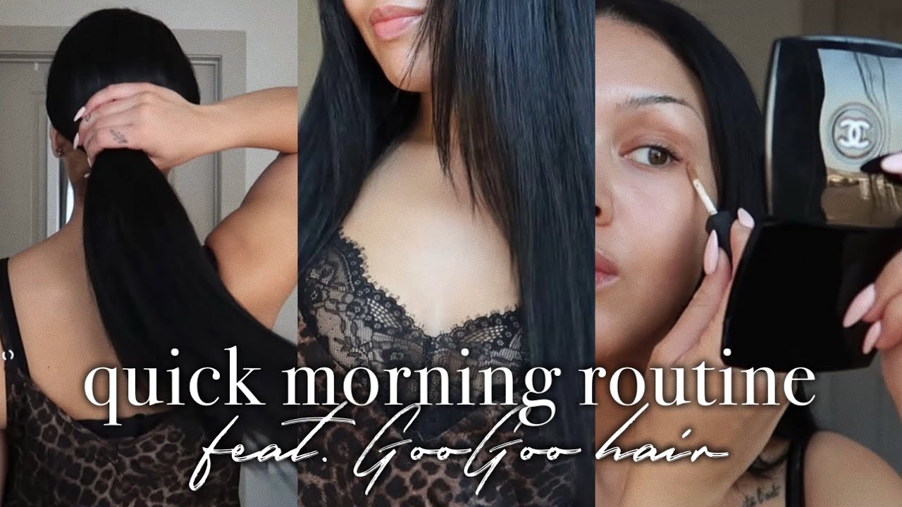 Как я быстро привожу себя в порядок | Быстрая утренняя рутина с GooGoo Hair