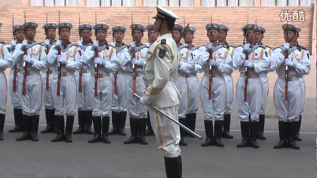 Daily training Chinese naval honor guard 1（仪仗队的日常）