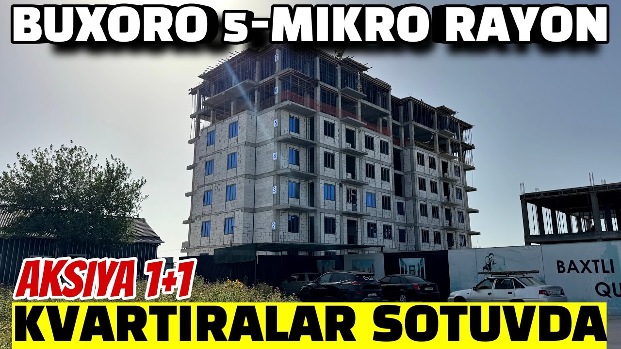 БУХОРО КВАРТИРА НАРХЛАРИ 2025.БУХОРО 5-МИКРО РАЙОН НАМОЗГОХ СИТЙ КВАРТИРАЛАРИ СОТУВДА АКСИЯЛАР 1+1😱