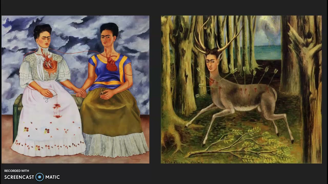 Comparison of The Two Fridas and the Wounded Deer