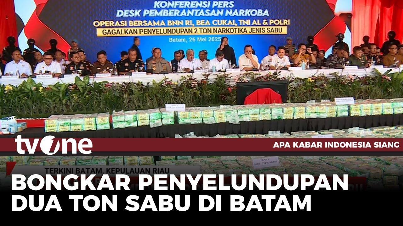 Konferensi Pers Operasi Gabungan Penggagalan Penyelundupan 2 Ton Sabu | AKIS tvOne