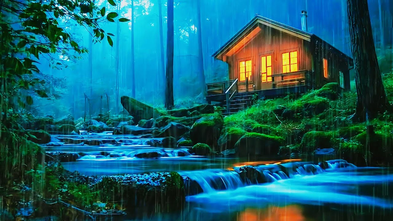 Rain Sounds in a Cozy Forest Bedroom 🌲 | No Music, Pure Sleep Sounds for Deep Sleep - ASMR RAIN