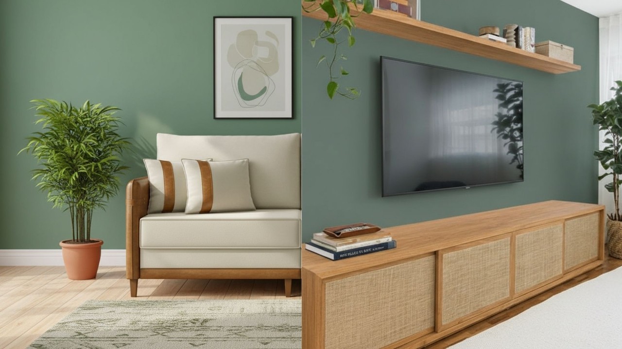 DECORAÇÃO CALMANTE e HARMONIOSA | Verde, Linho e Madeira