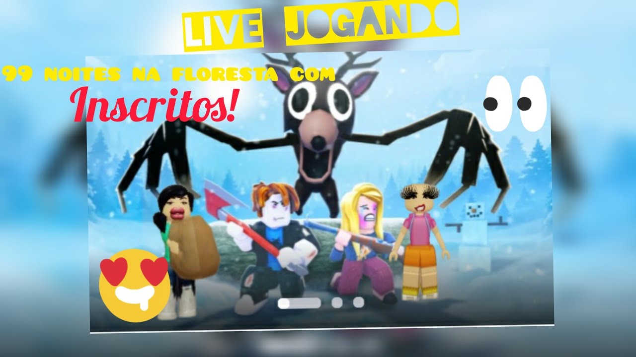 O mundo de PA💜 está ao vivo!jogando 99 noites na floresta com inscritos😱