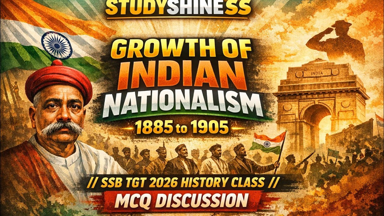GROWTH OF INDIAN NATIONALISM 1885 to 1905 //SSB TGT 2026 HISTORY CLASS//MCQ DISCUSSION PREVIOUS YEAR