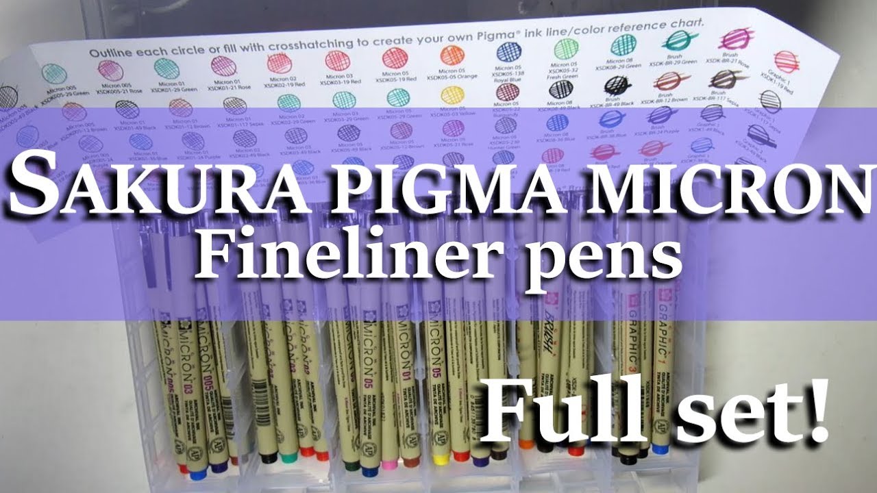 Art supplies review: Inktober haul - Sakura Pigma Micron fineliner pens, the full box