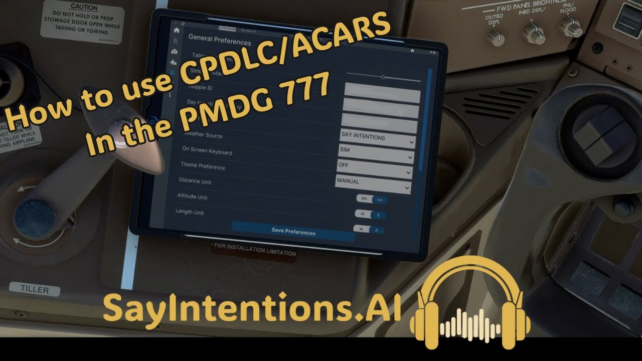 How to use CPDLC/ACARS With PMDG 777 | SayIntentions.AI