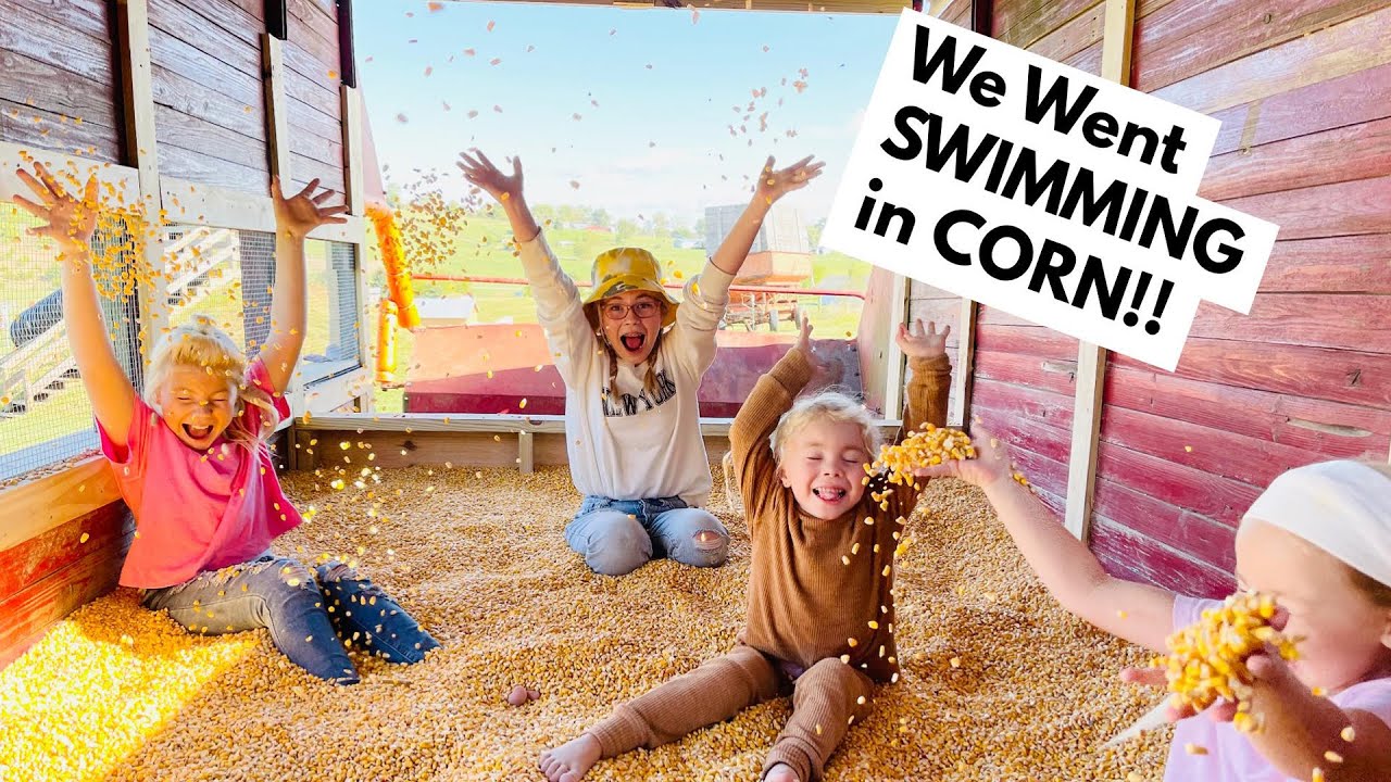 Can You Actually SWIM In CORN?? Exciting Fall FUN!!