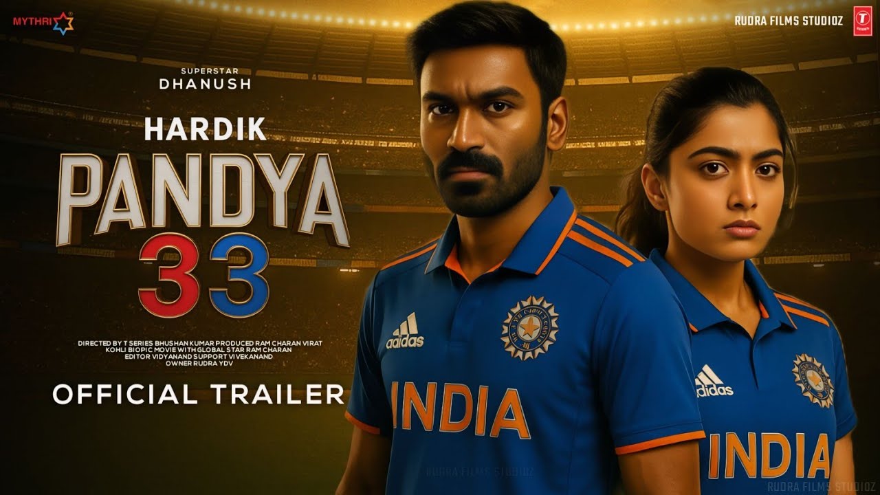Hardik Pandya 33: Trailer | Dhanush | R. Mandhana | Inspiring Cricket Journey | Bopic Movie 2025