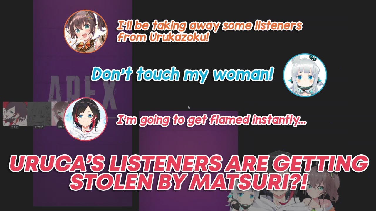 [ENG SUB] Uruca's listeners are getting stolen by Matsuri?! [うるか/夏色まつり/杏戸ゆげ/ホロライブ/#UMUWIN]
