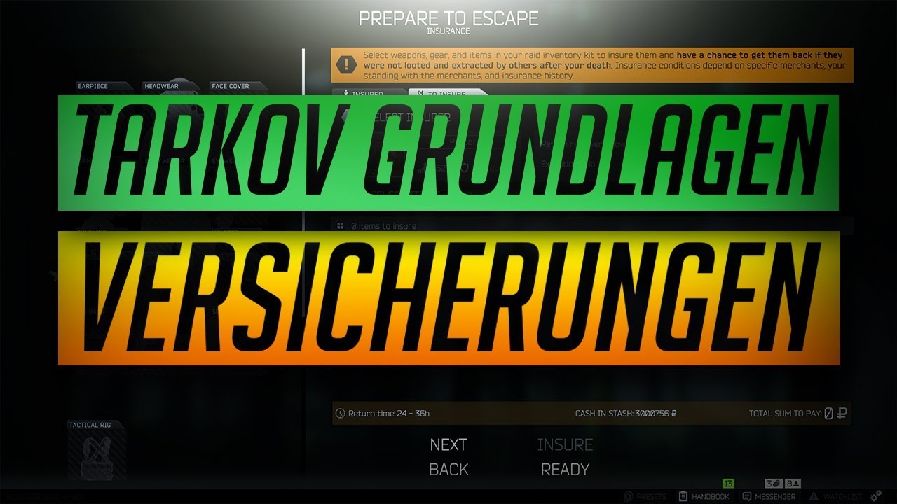 Versicherungen - Tarkov Grundkurs Teil 5 - Escape from Tarkov Tipps Deutsch