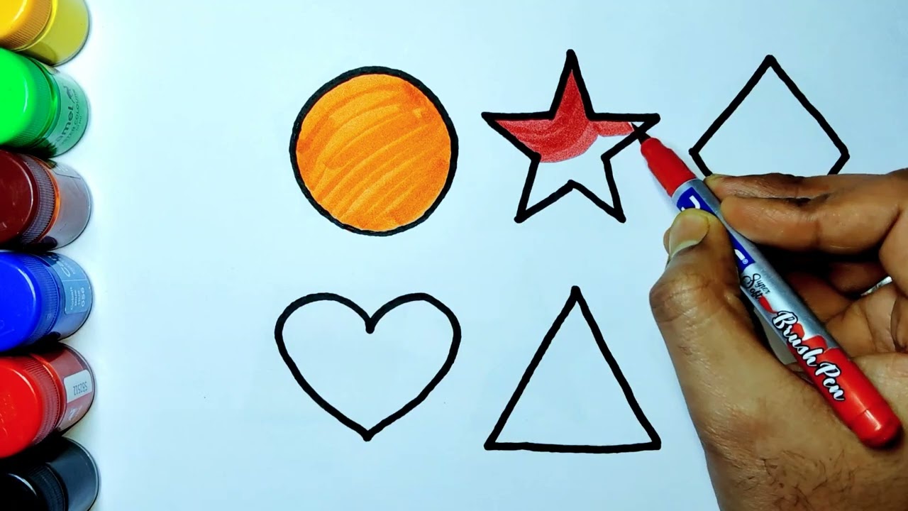 Learn Shapes, Colors for Kids & Toddlers 2d shapes colors for toddlers, circle star Rhombus