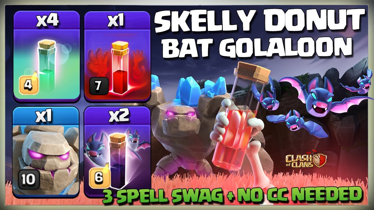 A strategy used only by PRO's! Th14 Skelly Donut | Th14 Skelly Donut Bat LaLo Attack Strategy coc