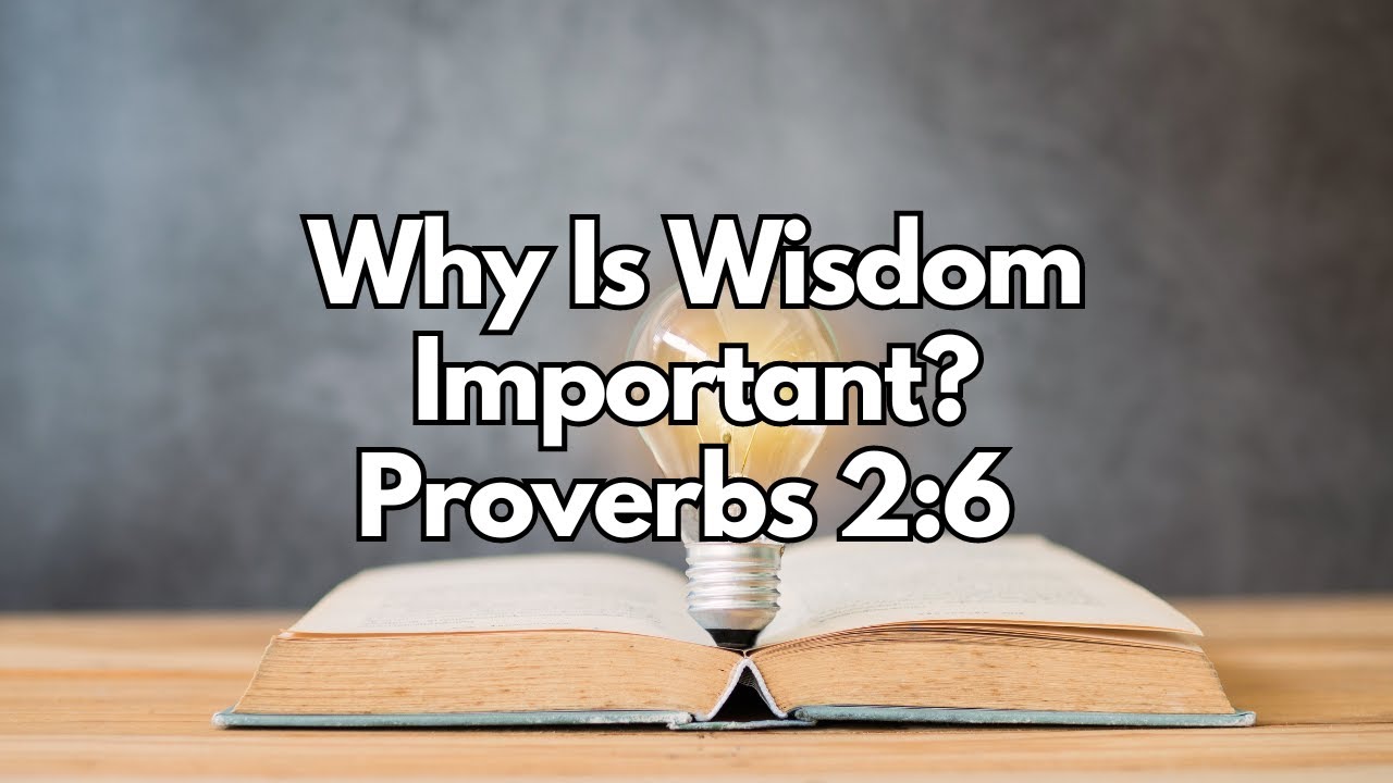 Why Is Wisdom So Important? - Proverbs 2:6 - Daily Devotion - Daily Bible Verse