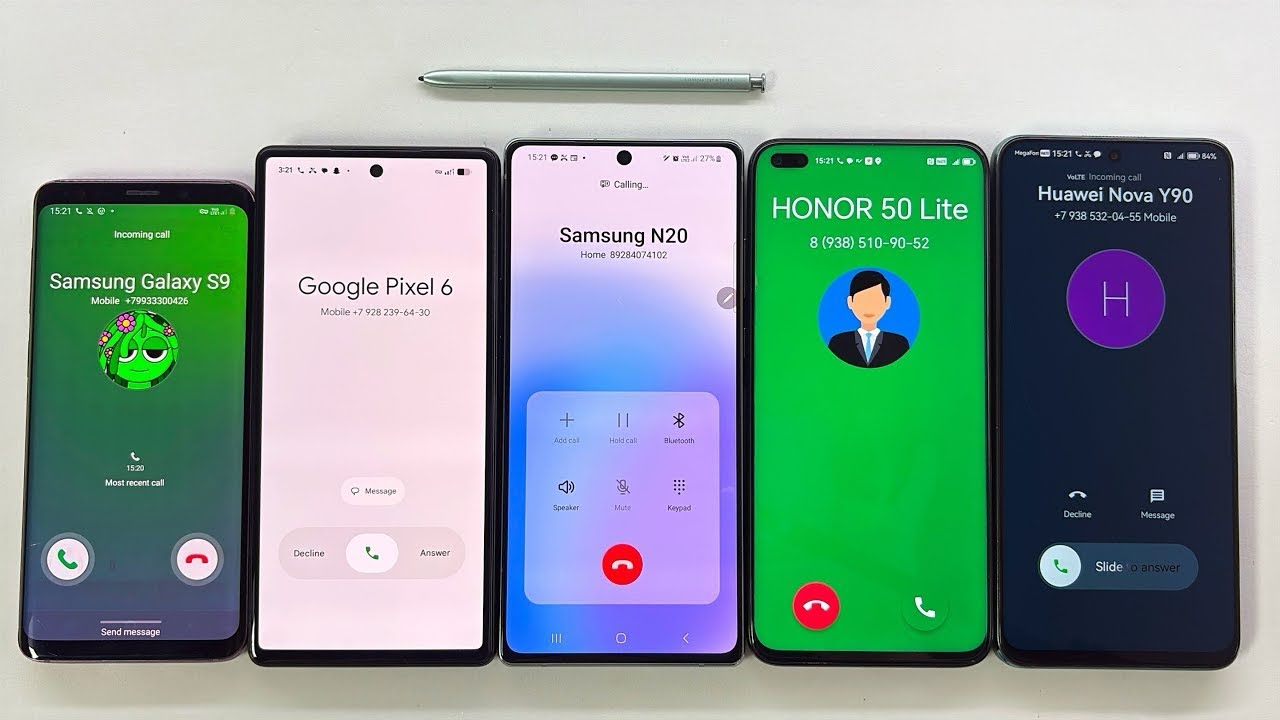 Incoming + Outgoing Call Google Pixel 6, Huawei Y90, Honor 50, Samsung Note 20, Galaxy S9 