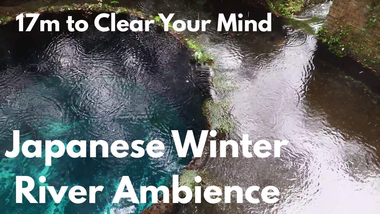 Japanese Winter Spring Water | Calm Focus Ambience