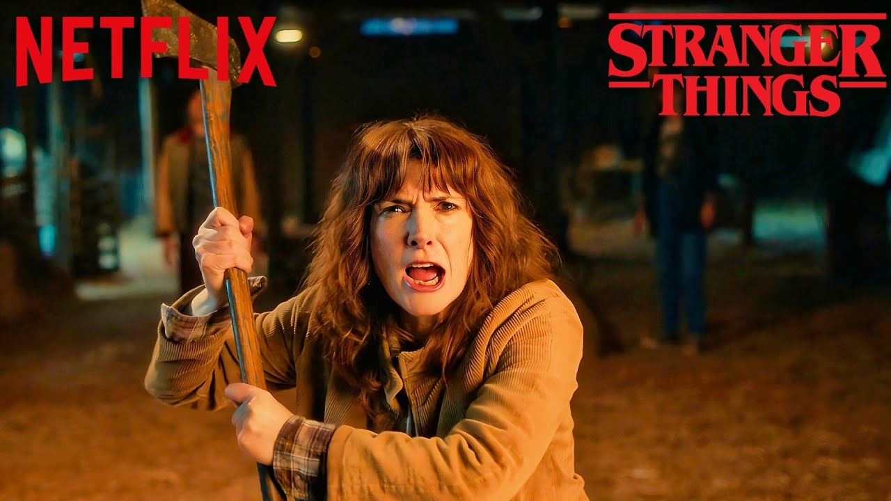 JOYCE BYERS VS DEMOGORGON - STEVE DRIVES INTO UPSIDE DOWN -  STRANGER THINGS SEASON 5 EPISODE 4 