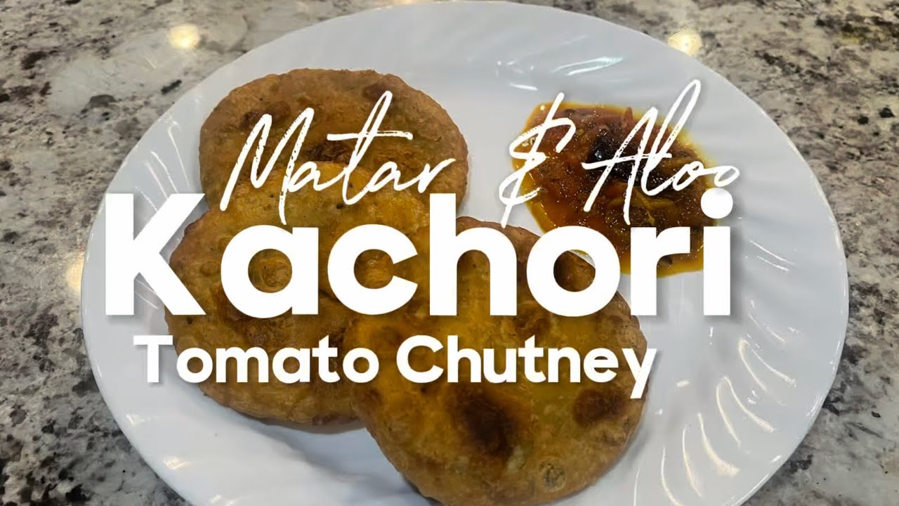 Matar Aloo #kachori  with Sweet Tomato Chutney | Khasta Kachori Recipe | Easy #homemade 