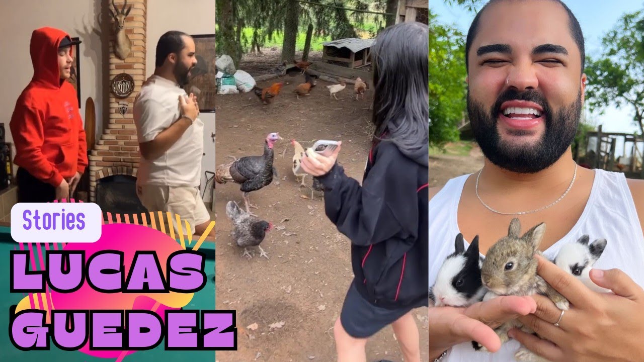 LUCAS E RAFA TENDO DIAS DIVERTIDOS NO SÍTIO • TENTANDO ALIMENTAR AS GALINHAS |STORIES LUCAS GUEDEZ