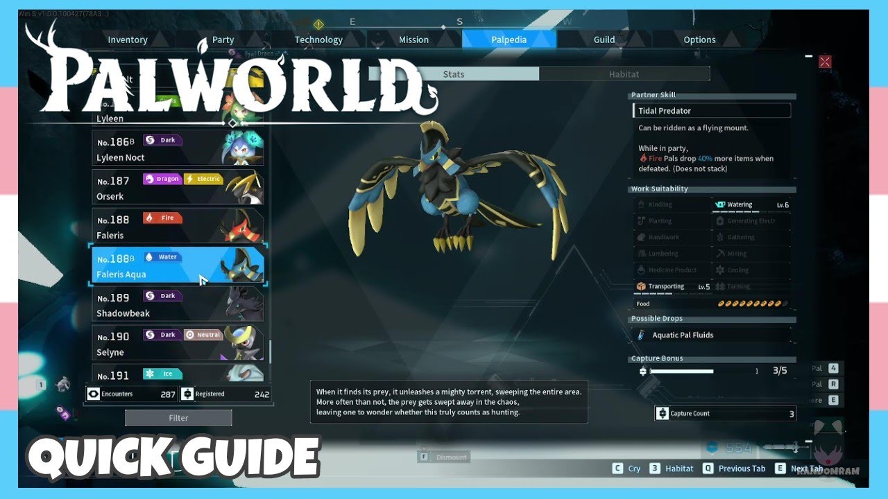 Where To Catch Faleris Aqua In Palworld *1.0 Update* | Location Quick Guide