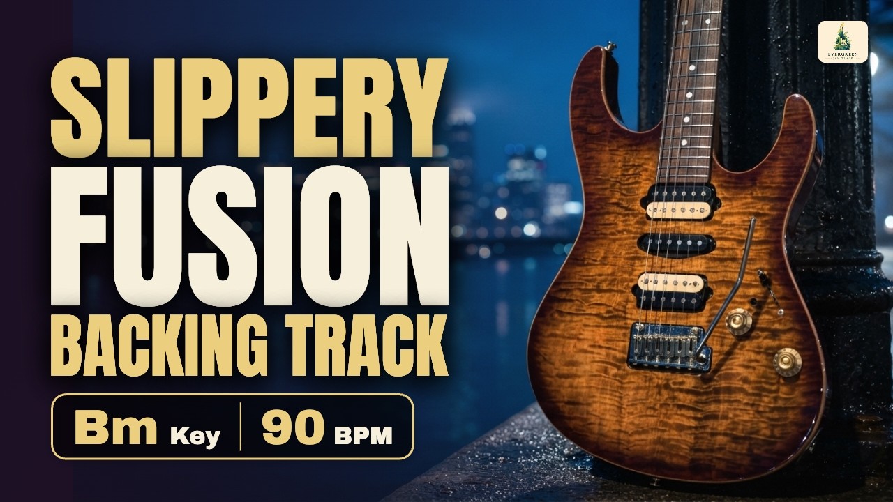 Slippery Fusion Backing Track in Bm | 90 BPM | Evergreen Jam Track