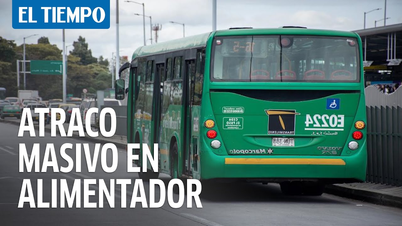 Atraco masivo en alimentador de Transmilenio en Usaquén