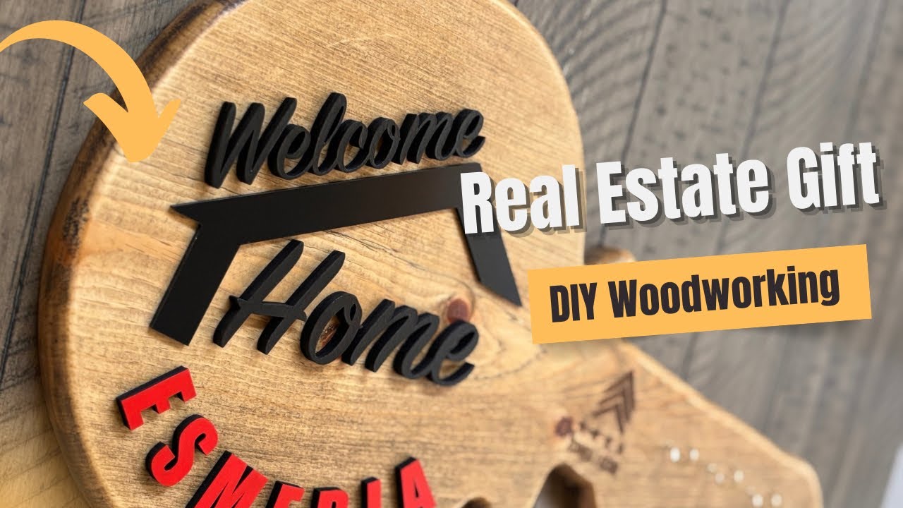 DIY Woodworking Real Estate Client Gift 🎁 