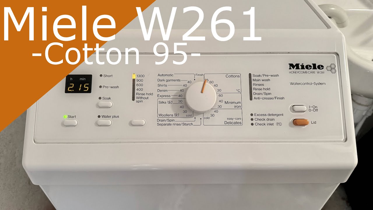 Miele W261 Toploader - Cotton 95C