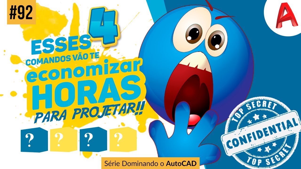 TOP 4 Comandos Que Mais Economizam Tempo no AutoCAD - Série Dominando o AutoCAD 2020 #91
