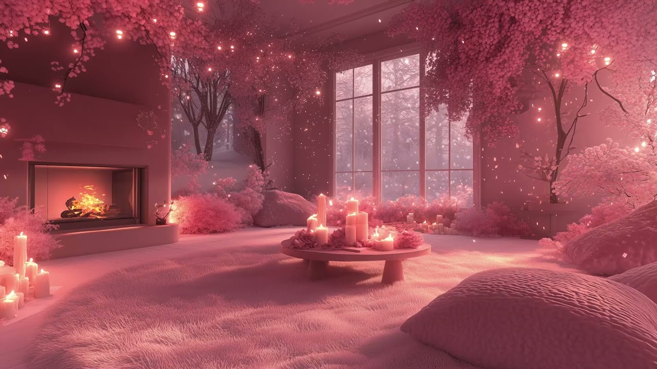 (No Ads) Romantic Calm Piano Ambience | Winter Snow & Quiet Mind