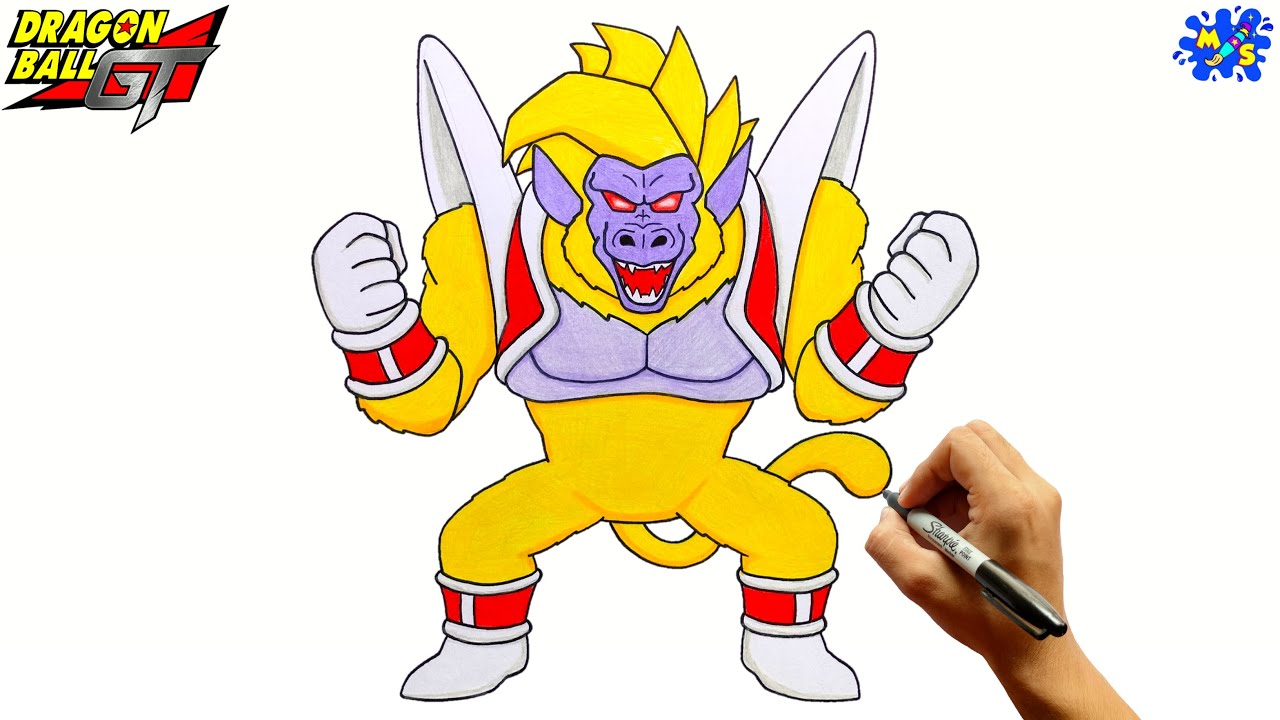 Golden Great Ape Drawing || How to Draw Golden Great Ape Baby Vegeta from Dragon Ball GT