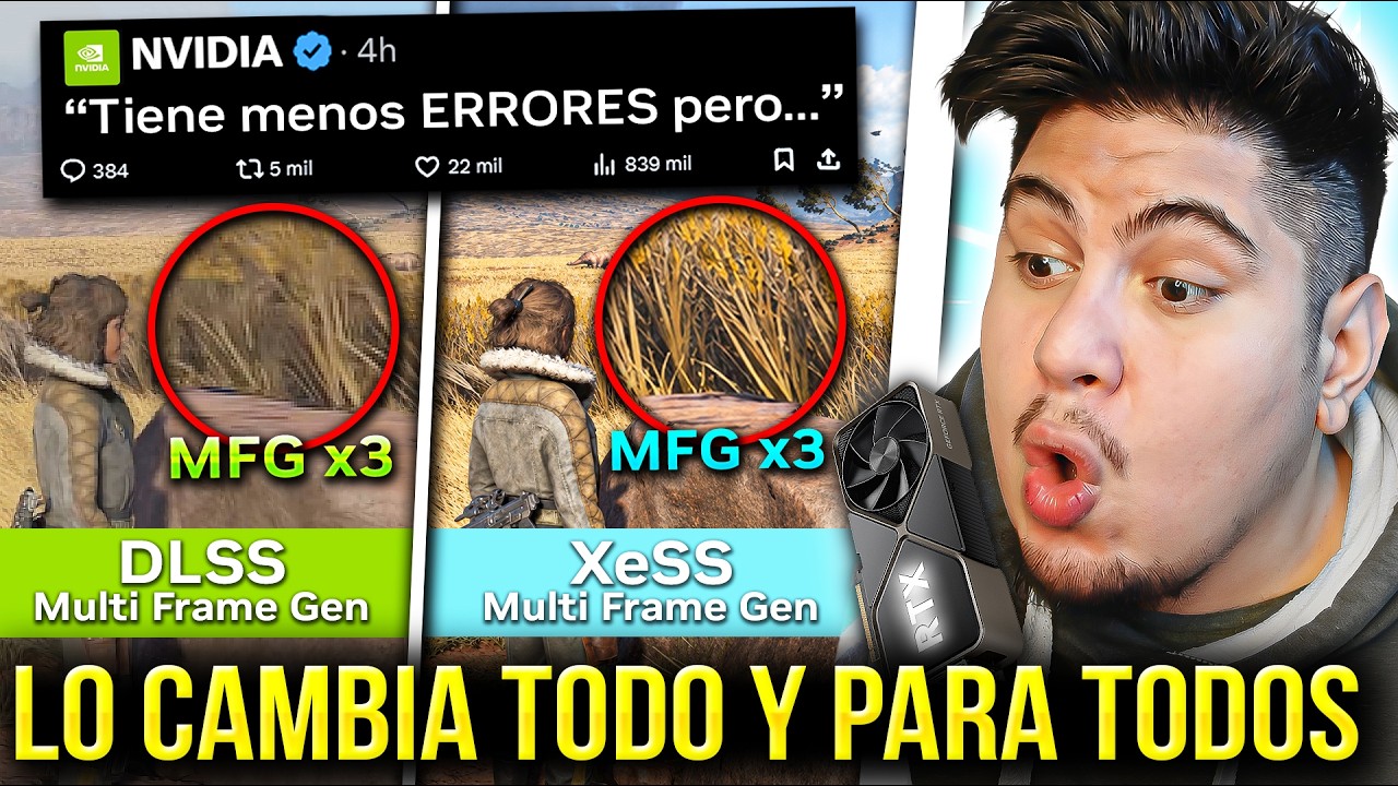 &iquest;Qu&eacute; Multi Frame Generation es MEJOR? DLSS MFG vs XeSS MFG