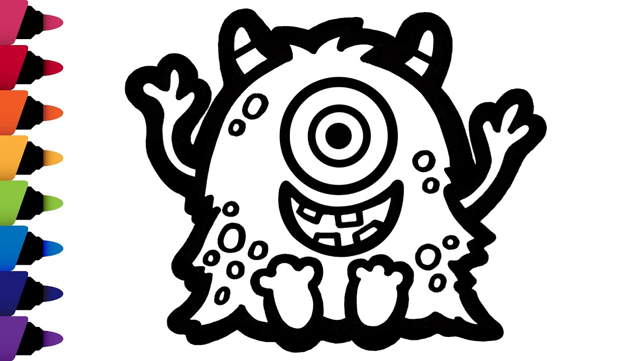 How to Draw a Monster -Step by Step | Cute Cartoon Monster Drawing tutorial #Funkeepart