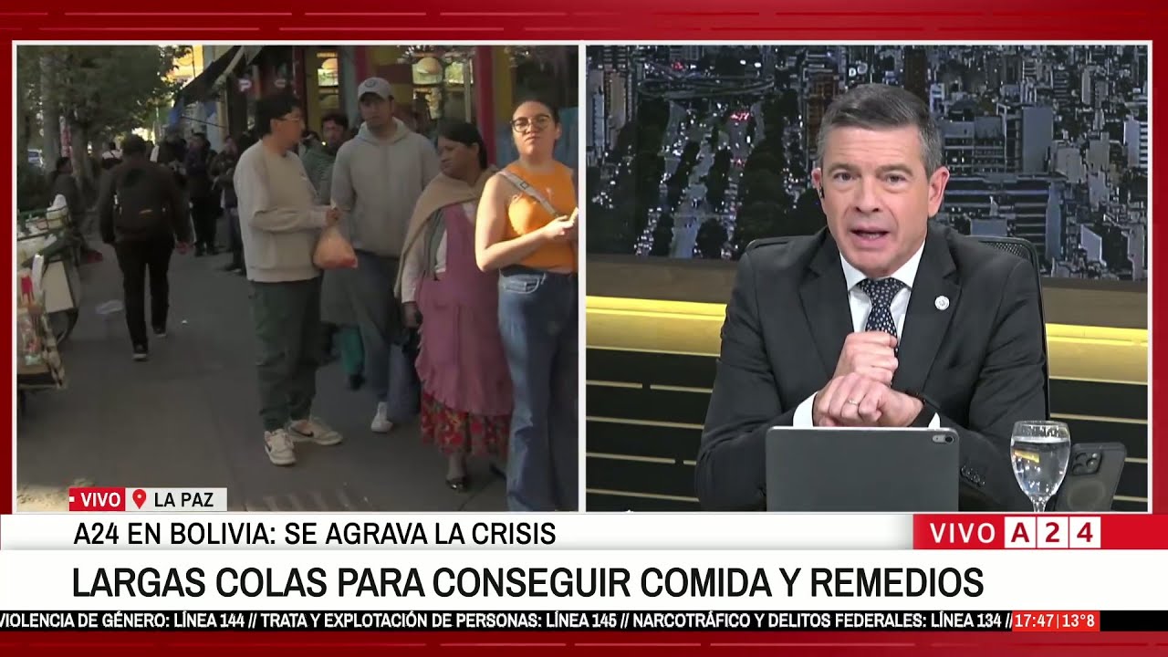 🔴 SE AGRAVA LA CRISIS EN BOLIVIA: LARGAS FILAS PARA CONSEGUIR COMIDA Y REMEDIOS