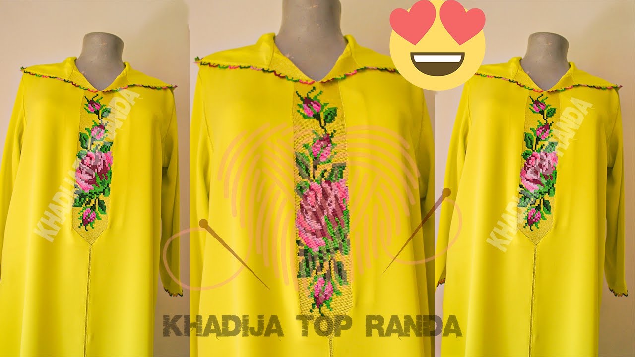 randa - راندة وردة بسبعة ألوان لصاحبات الذوق الرفيع جلابة عصرية طوب