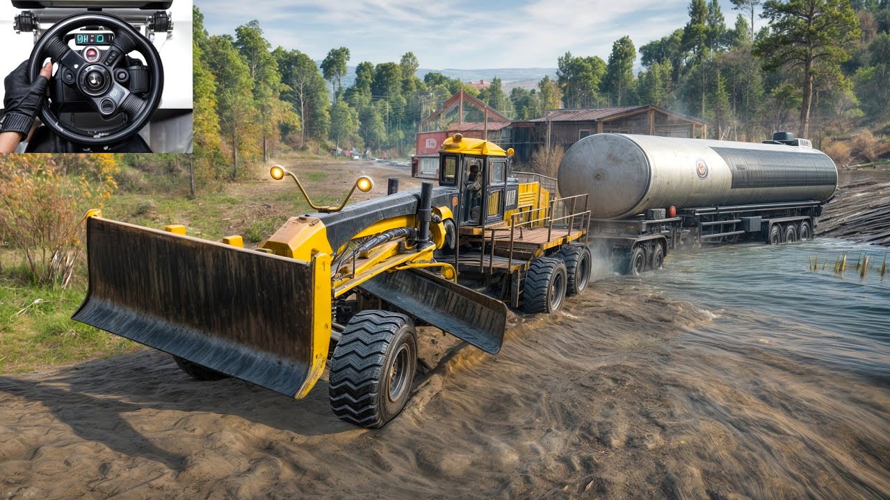 Heavy Machine in Dangerous Mud OffRoad Challenge | SnowRunner | Logitech G29 Gameplay