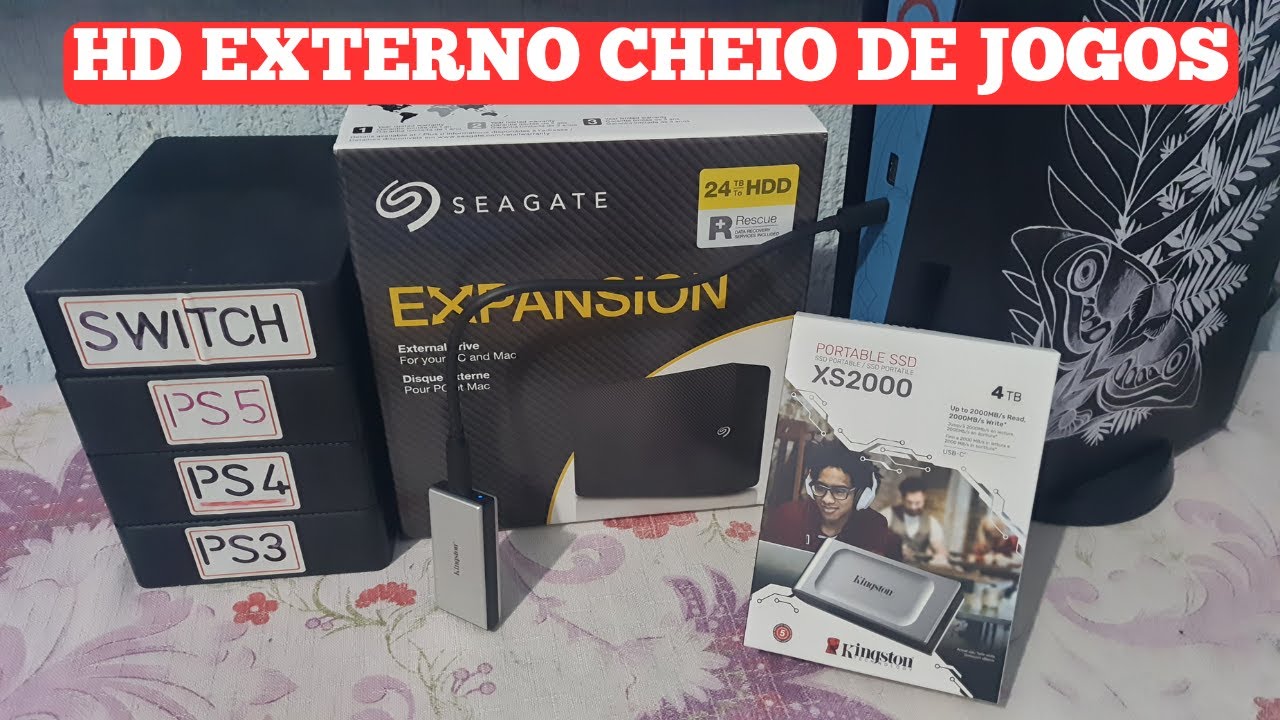 🤬HD externo BARATO cheio de jogos da 💩 SHOPEE (ps3 , ps4 , ps5)