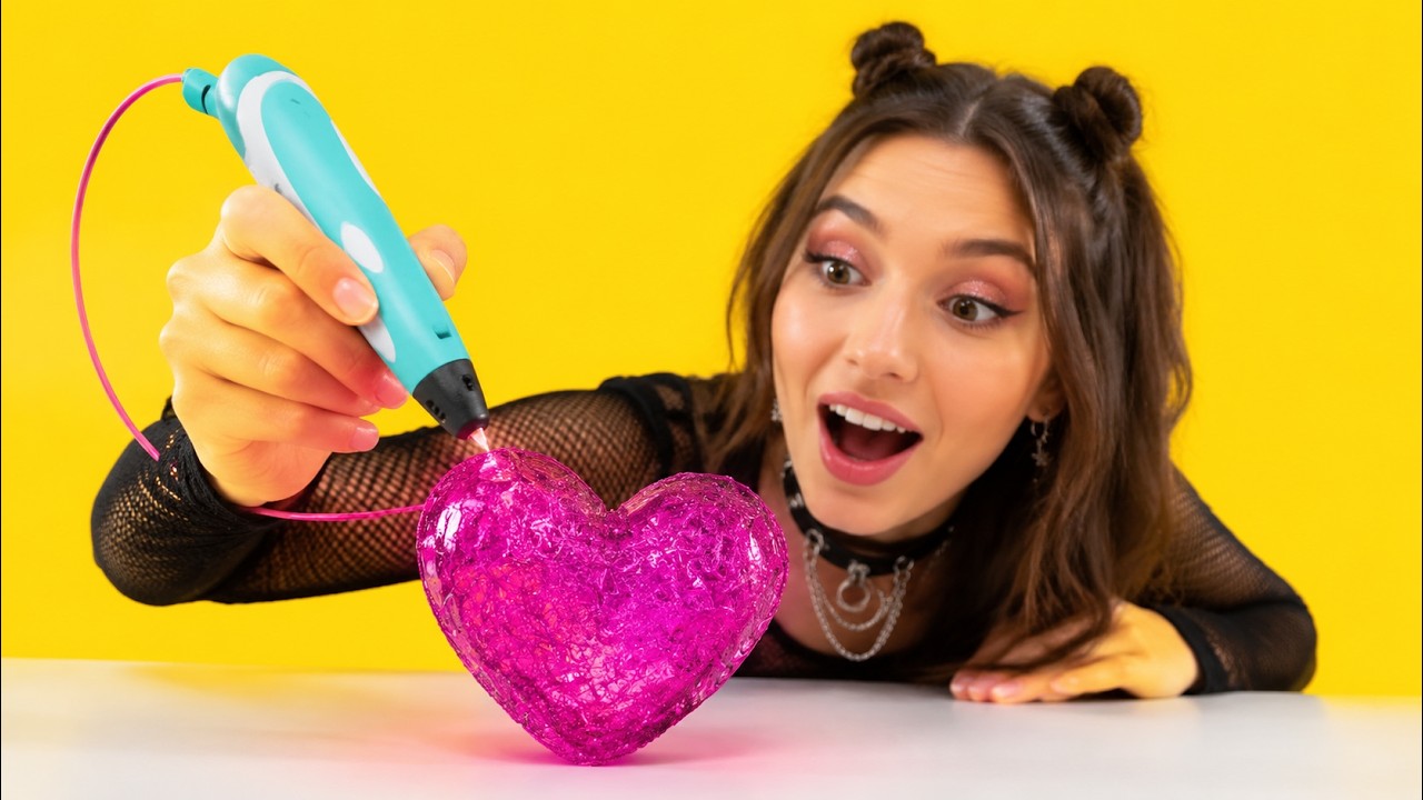 PISTOLET À COLLE VS STYLO 3D || Créations Cool et Idées Déco Par 123 GO! GOLD