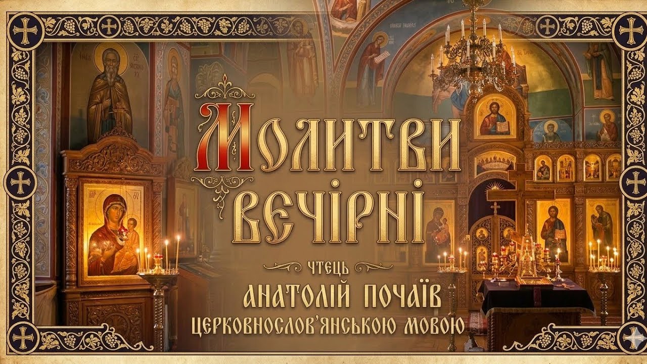 Молитви на сон грядущим (церковнослов'янська) - читає Чтець Анатолій Почаїв.